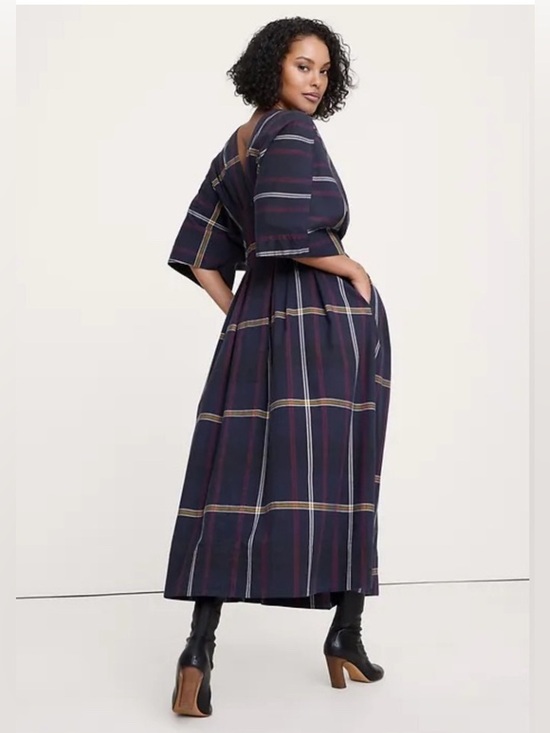 Banana Republic Dresses & Skirts - BANANA REPUBLIC PLAID PLEATED COTTON MAXI DRESS